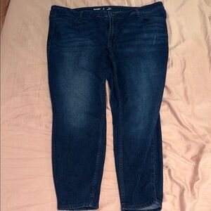 Old Navy Dark Blue Ankle Jeans